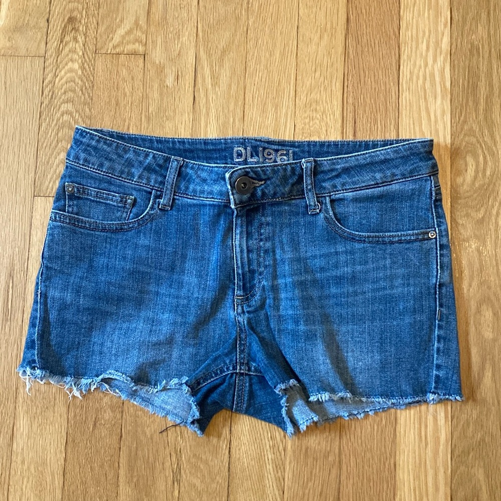 Denim cutoff shorts, size 27
